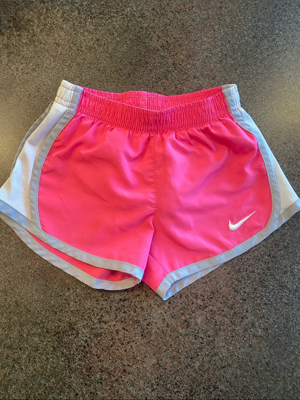 Nike Kids Hot Pink Athletic Shorts with Light Gray Trim